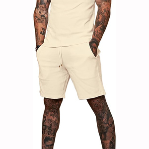 Shorts de survêtement pour hommes en coton biologique shorts de jogging pour hommes shorts d'été avec poche pantalons de survêtement courts pour hommes vêtements durables - Product Image 3