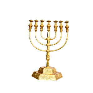 เชิงเทียนวัดโบราณทำด้วยมือเชิงเทียนโลหะชุบทอง7สาขาสำหรับตกแต่งบ้านและงานแต่งงาน - Product Image 1