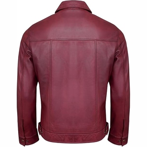 Chaqueta bomber de cuero moderna para hombre con cuello alto, disponible en producción a granel, material de alta calidad - Product Image 5