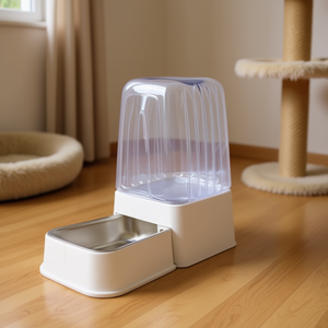 Wholesale Round Stainless Steel Pet <b>Feeder</b> Bowl with Automatic Water Dispenser Dog and <b>Cat</b> Bowl Manufactured by Manufacturer - Product Image 3