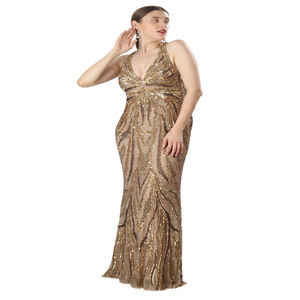 Exclusivo Vestido de Noche con Lentejuelas Brillantes para Mujer |   Silueta de sirena sin espalda |   Vestido de Noche para Fiesta Formal - Product Image 2