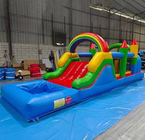 บ้านลมเป่าลม PVC ขนาด 25 ฟุต พร้อมสไลเดอร์น้ำ บ่อบอล สำหรับใช้ในบ้าน สนามเด็กเล่นกลางแจ้ง พร้อมอุปกรณ์กีฬา NAIRBAG - Product Image 2