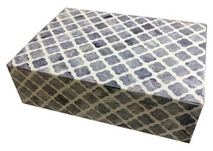 Boîte à bijoux en os naturel Aqua Design marocain tendance aux états-unis pour la décoration de la maison et la décoration de Table qualité Unique - Product Image 2