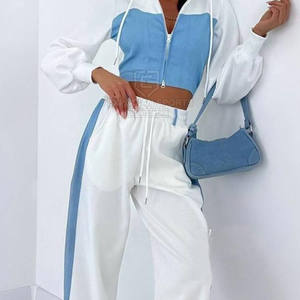 Conjunto Deportivo de Invierno para Mujer, de Alta Calidad, Estilo Casual, con Cierre, Capucha, 2 Piezas, 100% Algodón Ecológico y Transpirable - Product Image 2