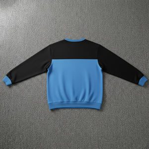 Sweat-shirt pour homme sur mesure, coupe ample, streetwear, panneaux cousus en blocs de couleur, épaules tombantes, logo brodé personnalisé - Product Image 2