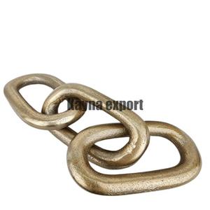 Escultura de cadena de último diseño, decoración de mesa y oficina chapada en oro, estilo escandinavo, hecha de metal de aluminio - Product Image 3