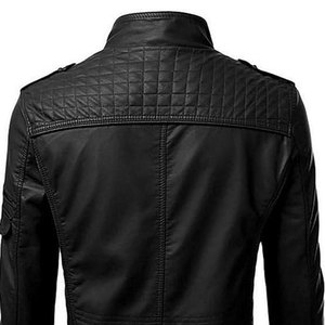 Chaqueta de Cuero para Motociclista de Diseño Superior para Hombre, Chaqueta de Cuero de Oveja Personalizada para Hombre, Chaqueta de Cuero Acolchada para Hombre - Product Image 4
