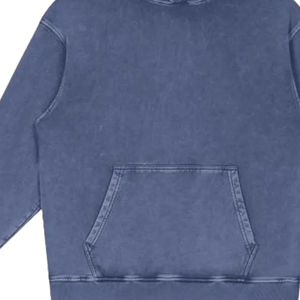 Sweat à capuche bleu clair délavé à l'acide Streetwear surdimensionné unisexe pull en coton épais sweat à capuche coupe ample Vintage décontracté - Product Image 6