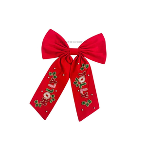Latest Unique Trendy Ribbon Bow Design Christmas Event Celebrated Family Beaded Embroidery Style Fashionable Christmas Ornament - Product Image 6