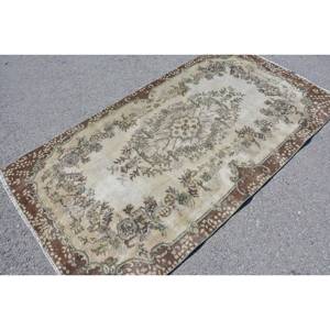 Tapis turc vintage classique Beige marron 37x69ft Rectangle Patchwork Design laine Latex grand tapis de couloir 4m pour les chambres - Product Image 4