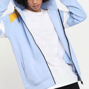 Sweats à capuche zippés fabriqués au Pakistan pour hommes Sweats à capuche contrastés de couleurs à la mode pour hommes à bas prix - Product Image 4