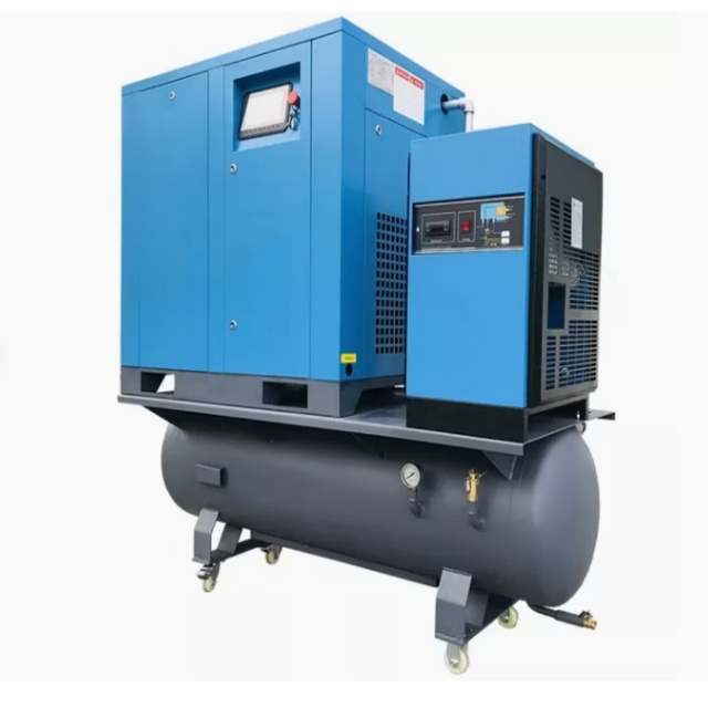 Jaguar Air Compressor 1.0m3/Min 35 Cfm 8 Bar Small 10 HP 7.5kw Rotary Screw Type with Air Dryer and Air Tank 300L