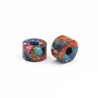 Perles en vrac multicolores en quartz turquoise naturel, forme rondelle lisse, 14x8mm, trou de 5mm, poli miroir, pour la fabrication de bijoux en gros