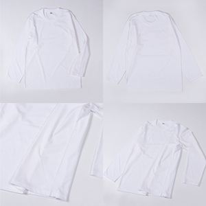 เสื้อยืดคอกลมแขนยาวโทนเย็นโพลี + ผ้าฝ้ายใส่ได้ทั้งชายและหญิง - Product Image 4