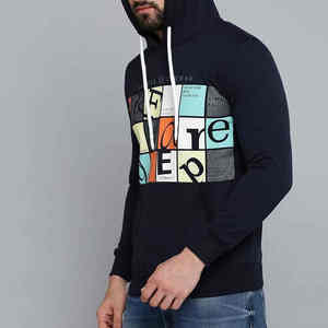 Wholesale 100% Cotton <b>Large</b> Pullover <b>Hoodie</b> Custom Logo Printed Solid Pattern Heavy Weight for Puff Print Screen Front Logo - Product Image 4