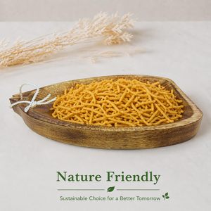 Plateau de service en bois NatureCraft KHATI HOUSE, finition naturelle premium, écologique, sans danger pour les aliments - Product Image 4