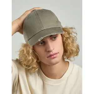 Sustainable Destroyed Dad Hat Promotional Merchandising <b>Cap</b> - Product Image 4