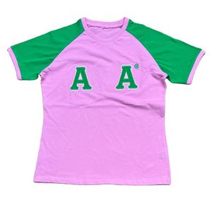 Camiseta de Manga Corta con Cuello Redondo 100% Algodón para Hombre con Logotipo AKA, Estilo Sororidad, Bordado Griego Personalizado, Prenda Casual Transpirable - Product Image 1