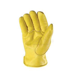 Gants de protection pour conducteur à doigts entiers, taille personnalisée, faible MOQ, avec manchette élastique, en cuir personnalisé, gants de travail de sécurité - Product Image 4