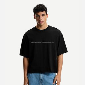 100% Pure Cotton <b>T</b>-<b>Shirt</b> for Men 400g Heavy Short-Sleeved American-Style Small Collar Loose Large-Sized Base <b>Shirt</b> - Product Image 1