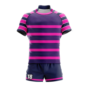Ensemble de vêtements de sport respirant en polyester de qualité supérieure, uniforme de rugby personnalisé, imprimé par sublimation, taille plus - Product Image 2