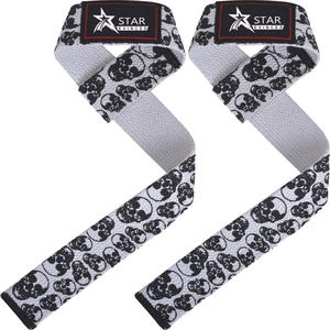 Correas de elevación de algodón ligeras de alta calidad, superventas, empuñaduras de mano al por mayor con logotipo personalizado - Product Image 4