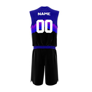 Uniforme de basket-ball sans manches de style dernier cri grande taille nouvel ensemble avec des techniques respirantes et imprimées - Product Image 4