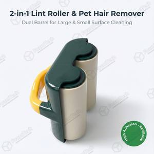Penggulung Bulu Hewan Peliharaan Multifungsi Dual Barrel untuk Perawatan Rumah dan Pakaian - Product Image 6