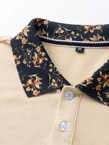 Polo à col rabattu 100% coton sur mesure Vêtements décontractés T-shirt polo à manches courtes de couleur unie pour hommes - Product Image 4