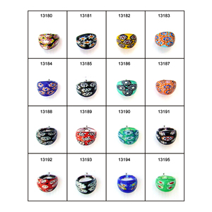 แหวนลูกปัดแก้วมูราโน่และมิลฟิโอริขนาดกลางสำหรับทำเครื่องประดับลูกปัดแก้วมูราโน่ขนาดกลางสวยสำหรับตกแต่ง - Product Image 1