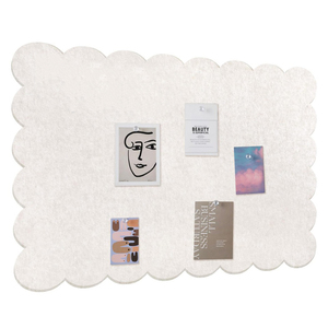 Tablero de anuncios de fieltro festoneado plegable, alternativa al tablero de <span class=keywords><strong>corcho</strong></span> Camel Pin para <span class=keywords><strong>pared</strong></span>, tablero de anuncios autoadhesivo - Product Image 1