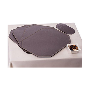 แผ่นรองบนโต๊ะทำจากหนังแผ่นรองจานบนโต๊ะแบบสี่เหลี่ยมแผ่นรองจานรับประทานอาหารในห้องครัวทำจากหนัง - Product Image 4