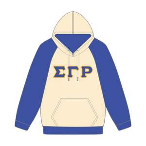 Sigma Gamma Rho Neutral Body Blue Raglan Sleeves Pullover Sudadera con capucha Algodón SGRho Greek Sorority Custom Divine Nine HBCU Ropa - Product Image 2