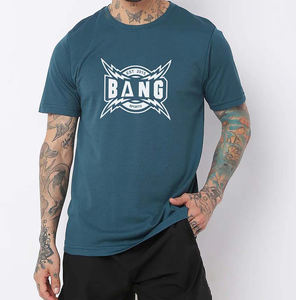 เสื้อยืดแขนสั้นของผู้ชายผ้าคอตตอนสีทึบซักง่ายสำหรับฤดูร้อนพิมพ์ลายสกรีนผ้าไหมคุณภาพสูงทำจากผ้าฝ้าย100% ตามสั่ง - Product Image 1