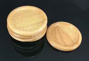 Posavasos de madera natural simple con organizador de almacenamiento para café y bebidas para uso promocional - Product Image 3