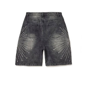 Short délavé à l'acide Streetwear vintage à séchage rapide à vendre 100% Short en strass du fabricant de hauts en coton - Product Image 2