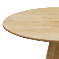 Socle en bois massif de mangue, forme ronde, style étroit, socle en bois assorti pour table de salle à manger de cuisine 4 places
