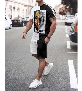 Vêtements de sport d'été Factory Direct Sets Survêtement surdimensionné Ensemble pour hommes Shorts décontractés Vêtements de mode pour hommes Industrie du sport - Product Image 2