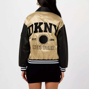 Veste universitaire pour femmes OEM ODM Baseball Letterman Jacket Custom Embroidery Casual College Style Streetwear For Wholesale - Product Image 4