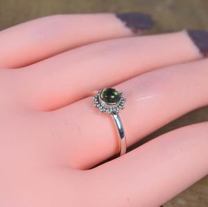Anillo de piedras preciosas de turmalina de Plata de Ley 925, joyería hecha a mano, anillo de estilo bohemio de plata, joyería para mujer, regalo de boda para esposa - Product Image 2