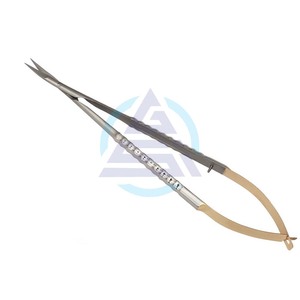 Castroviejo 18cm Micro Tijeras TC Instrumento ocular oftálmico curvo Manual Herramientas de Cirugía de acero inoxidable - Product Image 1