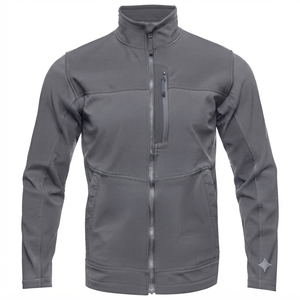 Chaqueta de Lana Unisex al por Mayor, Estilo Urbano, Impermeable, Resistente al Viento, Ecológica, con Cuello Alto y Cierre de Cremallera, Tejido de Lana/Poliéster - Product Image 4