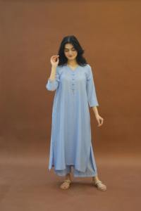 Tela de terciopelo de algodón Blossom, maxi, holgada, sin arrugas, de secado rápido, informal, para otoño/primavera, verano, diseño de diseñador, para bodas y fiestas. - Product Image 3