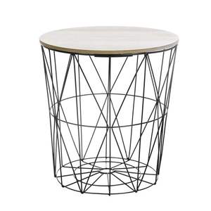 Handmade Decorative Black Finished Metal Laundry Basket Top Selling Sustainable Customized Laundry Basket Storage <b>Hamper</b> Use - Product Image 2