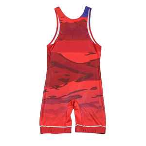 Singlet de Lucha Libre para Hombre, Talla Grande, OEM, Spandex Elástico, Secado Rápido, Transpirable, Duradero, Personalizable en la Parte Delantera, Uniforme Personalizado - Product Image 2