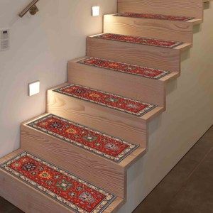 Alfombra Estampada - Tonos Suaves, Rojo, Estilo Persa, Diseño Turco, Alfombra de Pasillo - Product Image 4