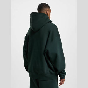 100% algodón sólido Boxy Streetwear pulóver Sudadera con capucha de alta calidad sudaderas con capucha de gran tamaño personalizable en blanco Sudadera con capucha de gran tamaño para hombres - Product Image 2