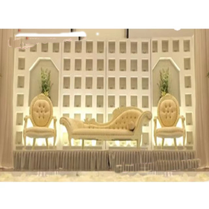 ชุดเชิงเทียนแกะสลักโลหะสีทองสำหรับเวทีการรับรับงานออกแบบสุดพิเศษชุดเชิงเทียนสำหรับตกแต่งผนังเวที - Product Image 2