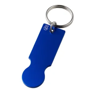 Portachiavi e Moschettoni Promozionali in Alluminio Riciclato Eco-Friendly con Porta Token - Product Image 1