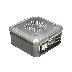 Contenedor Esterilizado Manualmente de Fabricación Profesional con Tapa para Instrumentos Quirúrgicos, Caja Plateada Reutilizable (Tamaño Personalizado) - Product Image 1